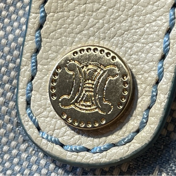 Celine Macadam Pattern Shoulder Bag  Vintage Blue CY 00/44 - Picture 11 of 16